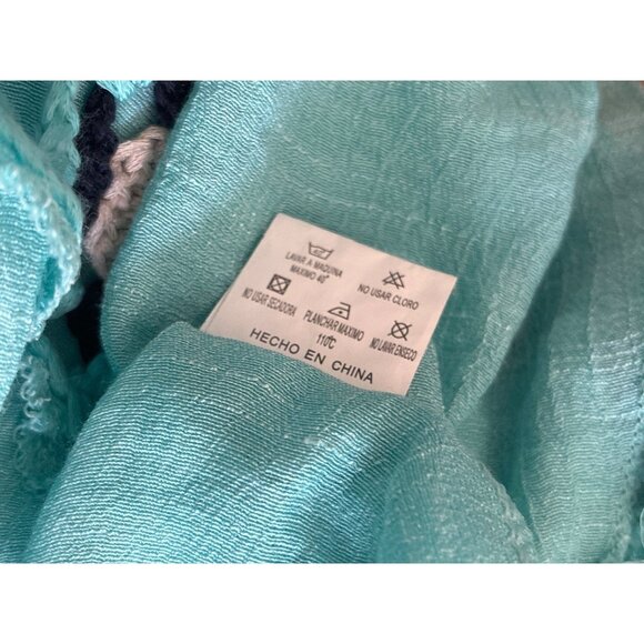 Women's Turquoise Blue Crochet Swim Tunic Cover Up Top L/Xl Boho Colorful Beach - Picture 6 of 6